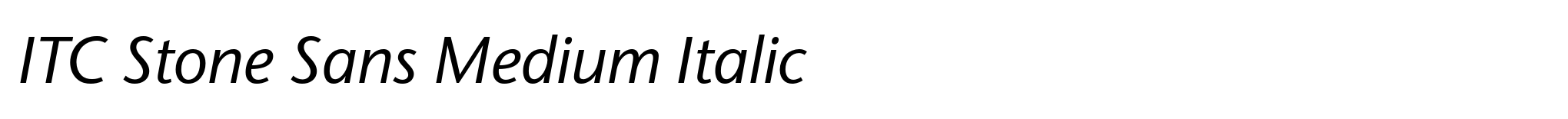 ITC Stone Sans Medium Italic image